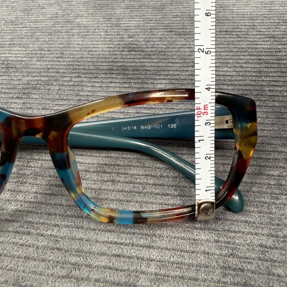 Prada NAG-1O1 Tortoise Teal Rectangular Eyeglasses Frames Italy BP30353232 - Picture 16 of 16